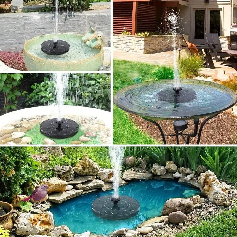 2.5W Solar Fountain Water Pump for Bird Bath Pond Swimming Pool Fish Tank,Outdoor Pump with 6 Nozzle Garden Decor Oasis Select