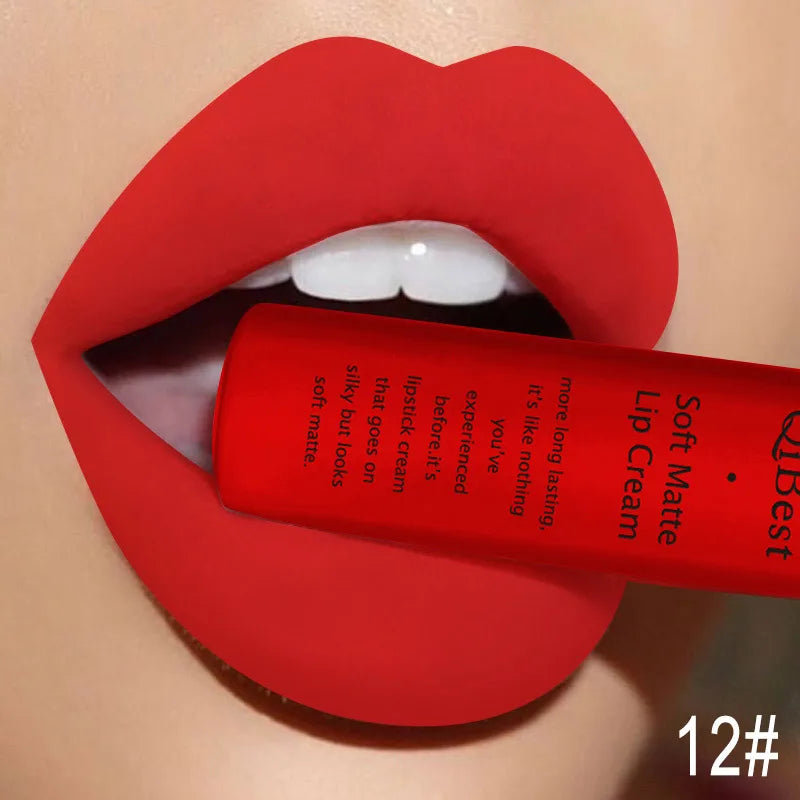 QIBEST Matte Liquid Lipstick – Waterproof Velvet Lip Tint