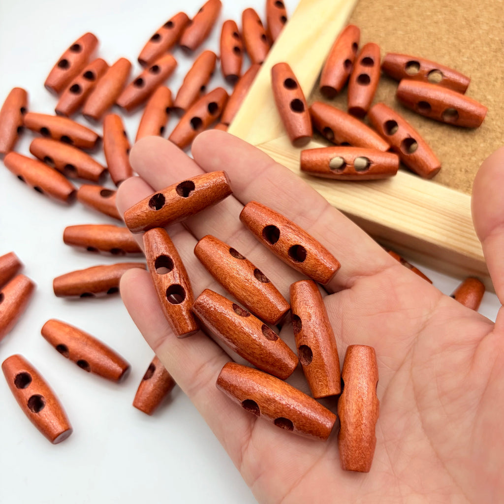 50pcs Oval Wooden Buttons Wood Buttons Accessories Natural Wood Sweater Coats Buttons for Jacket Clothing Sewing DIY Art Craft Oasis Select