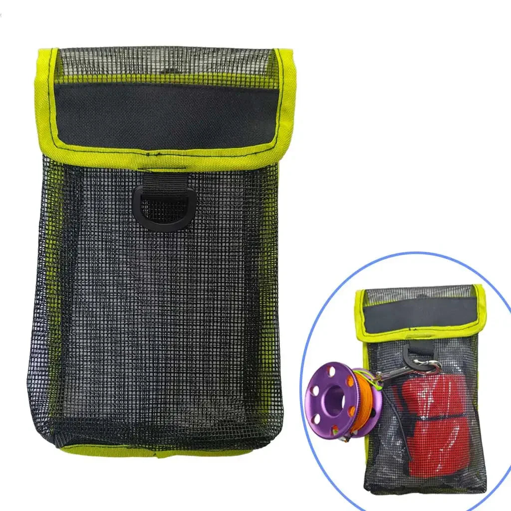 Scuba Diving SMB Storage Bag Tech Cave Diving Signal Tub Reel Snap Sausage Buoy Diver Safety Marker Buoy Mesh Carry Pouch Oasis Select