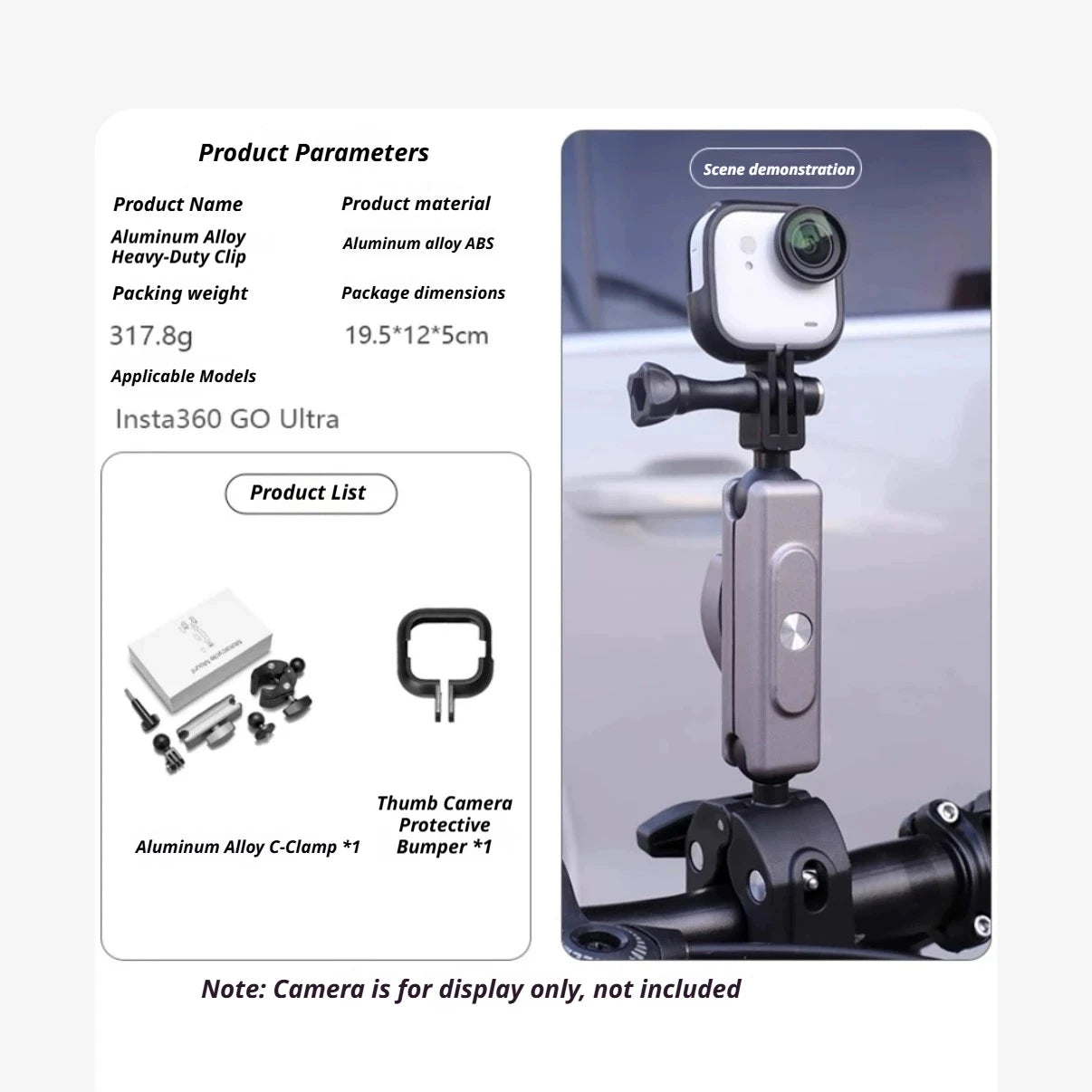 Insta360 GO Ultra Silicone Case + Lens Protection Film
