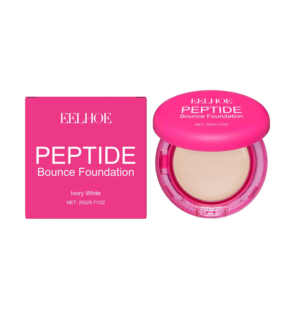 Peptide Bounce Balm Foundation Lasting Full Coverage Concealer Covers Spot Blemishes Brightening Oil Control Makeup Base Cream Oasis Select Ivory White
