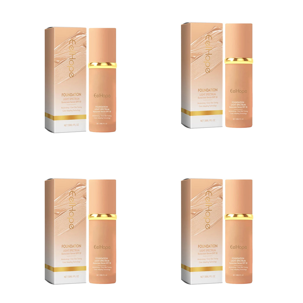 Eelhope 4-in-1 Foundation SPF 50 Full Coverage Concealer Primer Liquid Foundation Oasis Select 120ml boxed