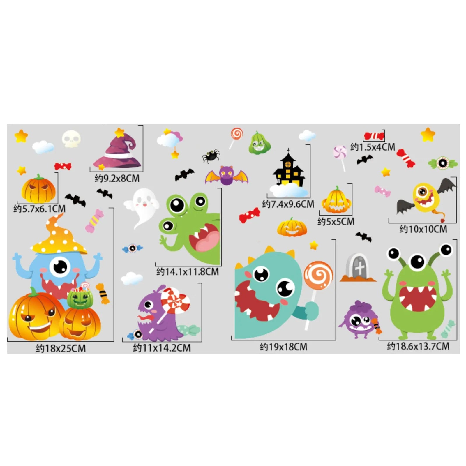 Halloween Window Clings & Decals – 4-Sheet Spooky Sticker Set Halloween Window Decals Oasis Select