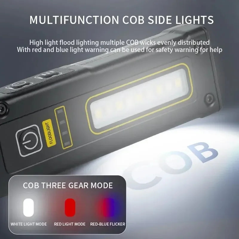 Super Bright LED NEW Design Source Work Lamp with Magnet Alarm SOS Key Chain Power Bank Waterproof Emergency Flashlight Oasis Select