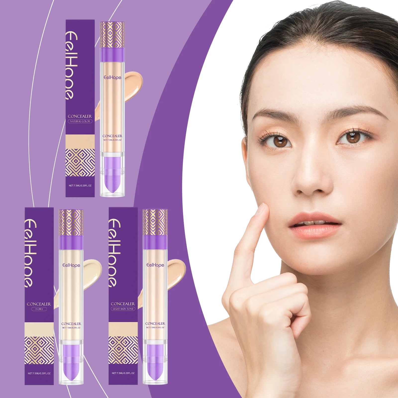 Eelhope Liquid Concealer – Full Coverage Dark Circles & Hydrating Liquid Concealer Oasis Select