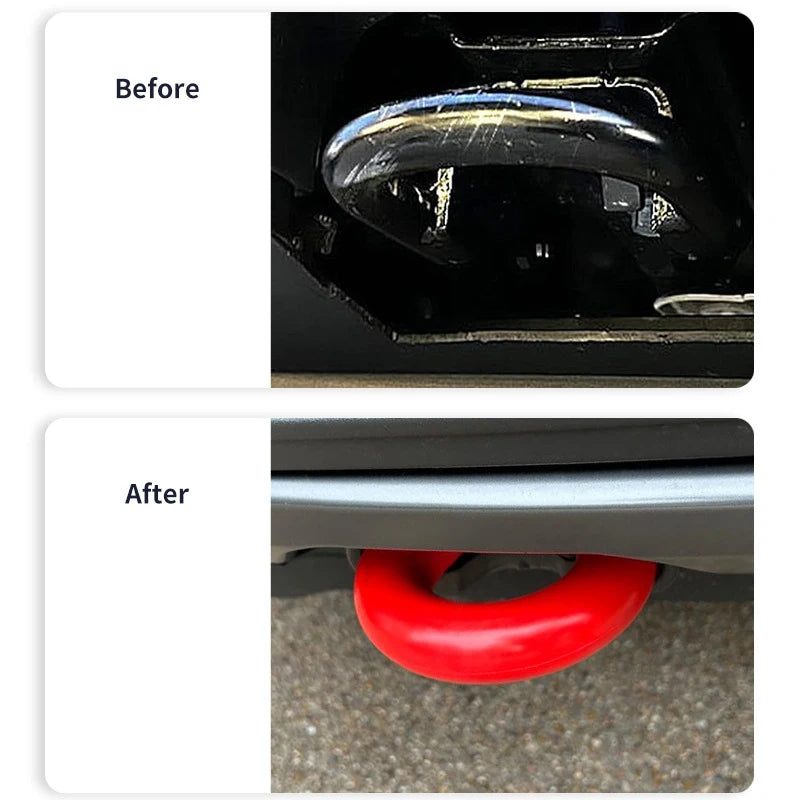 1 Pair Cars Exterior Accessories D-Ring Towing Hook Sleeve For F150 2004-2024 Red D Ring Towing Hook Sleeve Oasis Select