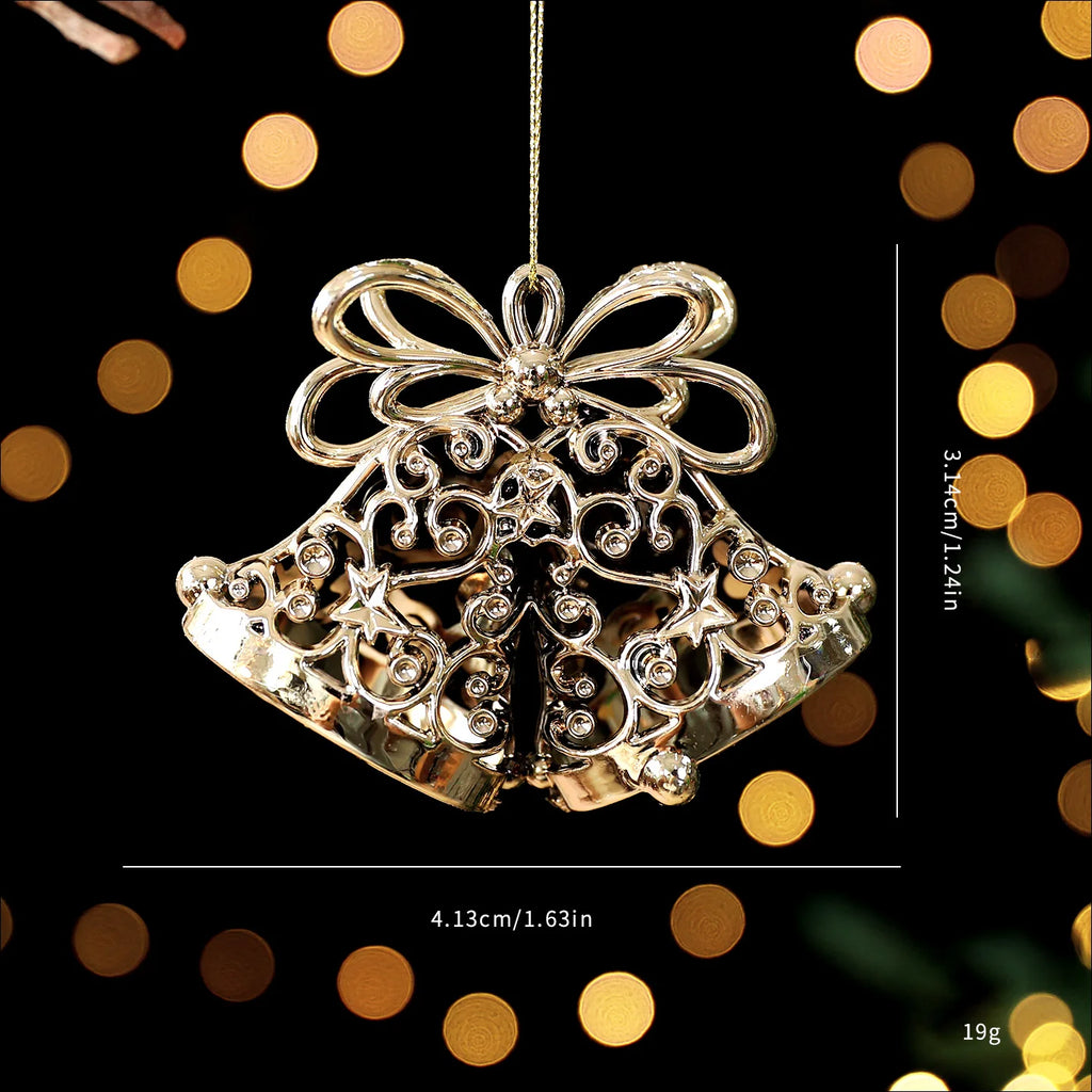 Gold Christmas Tree Ornaments – Angel, Snowflake & Butterfly