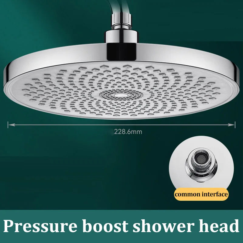 Large Round Rainfall Shower Head – Full Body Spray Booster