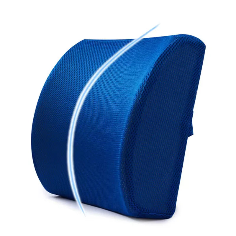 Car Lumbar Support Cushion Memory Foam Waist Pillow 2 Colors Auto Seat Back Cushion for Car Home Office Pain Relief Oasis Select