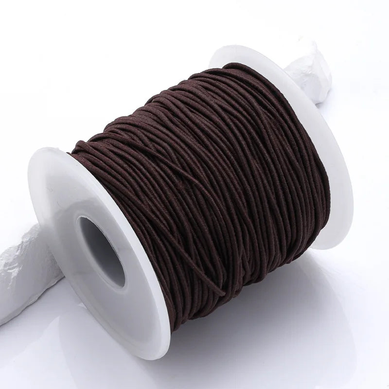 50M/Roll Elastic Cord 1mm Stretchy String Sturdy Bracelet String Elastic String for Bracelets Jewelry Making DIY Crafts Beading Oasis Select Brown 0.8mm X 50m