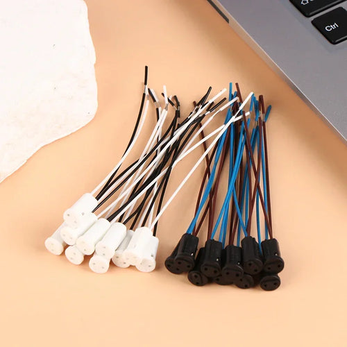 10pcs G4 Lamp Socket Wire Adapter With 10cm/20cm Wire G4 Lamp Holder For LED Crystal Heads Light Bulb Halogen Lamp Oasis Select