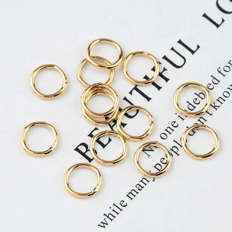10pcs 2/3/4/5/6mm 14K Gold Filled Closed Jump Rings 14K Gold Filled Split Rings for Keychains Making & Bracelet Jewelry Findings Oasis Select