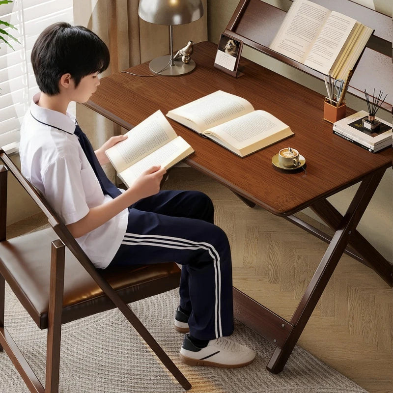 Foldable desk Small apartment Multifunctional household children's table Living room dining table solid wood study table Oasis Select