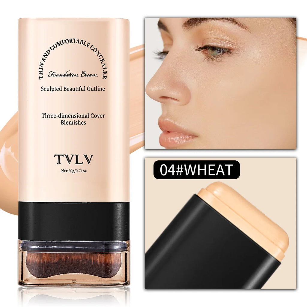 Lightweight Full-Coverage Cream Concealer – All Skin Types Cream Concealer Oasis Select 04 WHEAT