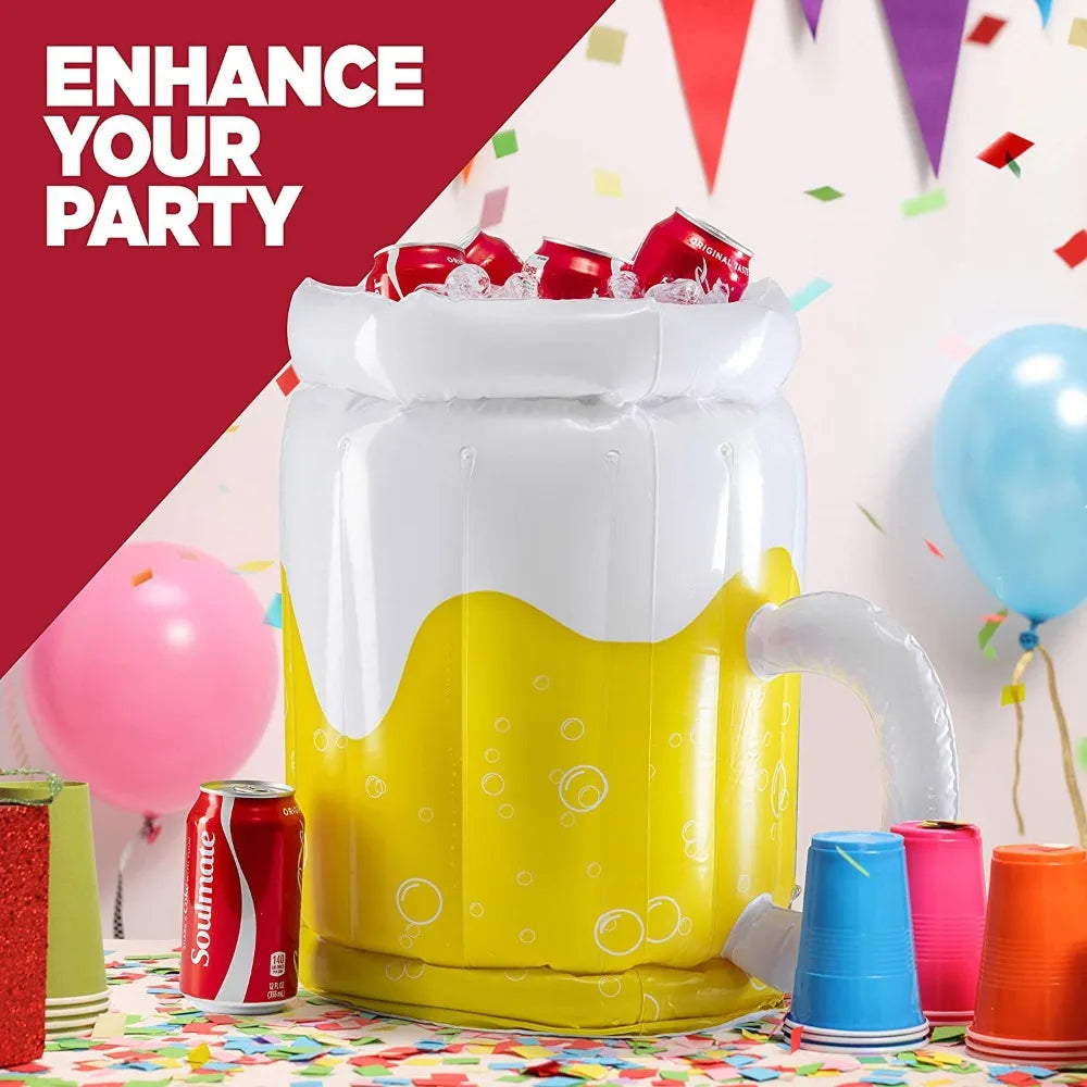 Inflatable Beer Cooler Bucket Portable Ice Bucket for Outdoor Beach Pool Party Camping Picnic Drink Cooler Picnic Supplies Oasis Select