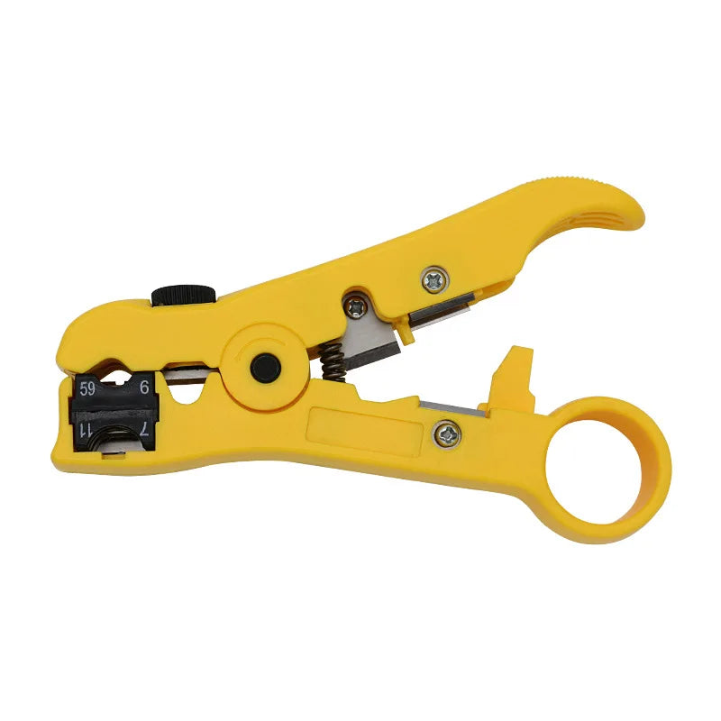Multi-functional Electric Cable Pliers Stripping Knife Wire Cutter Stripper Tool for UTP STP RG59 RG6 RG7 RG11 Coaxial Cable Oasis Select