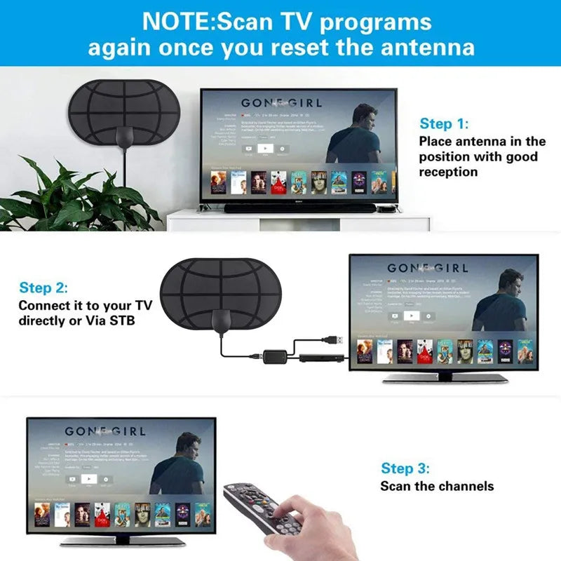 2026 New HDTV Antenna Mini HD Digital TV Antenna DVB-T2 Antenna Oasis Select