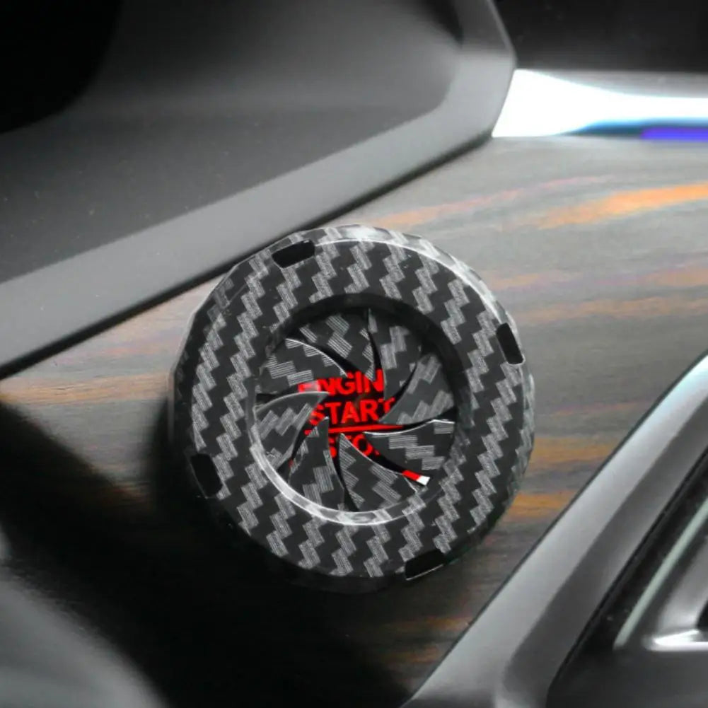 Universal Car Start Stop Button Cover Ring – ABS Black Trim