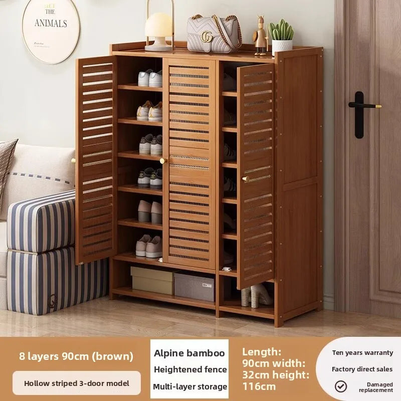 Shoe cabinet entrance household indoor shoe rack multi-layer home storage provincial space dormitory rental house shoe cabinet Oasis Select 3 doors 8 floors 42