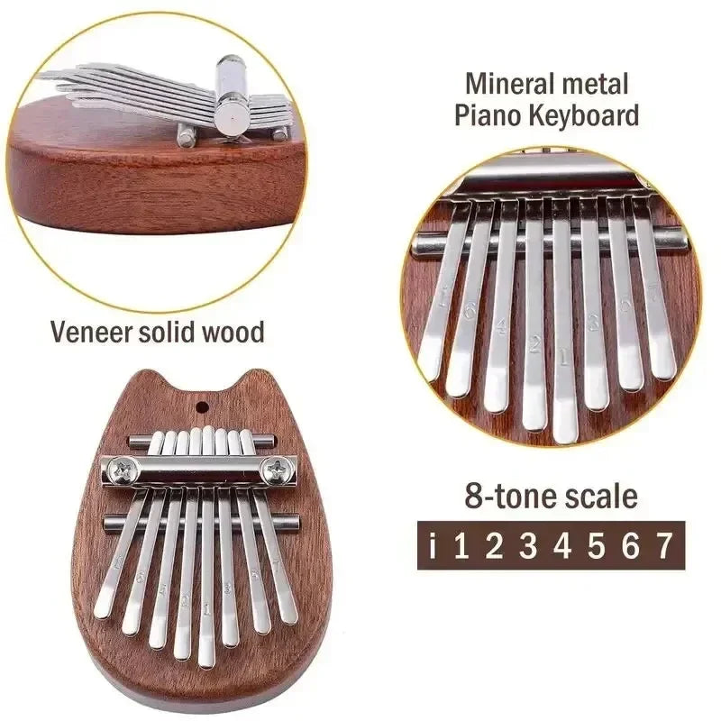8 Key Mini Wood Kalimba High Quality Exquisite Finger Thumb Piano Marimba Musical Good Accessories Pendant Gift Oasis Select