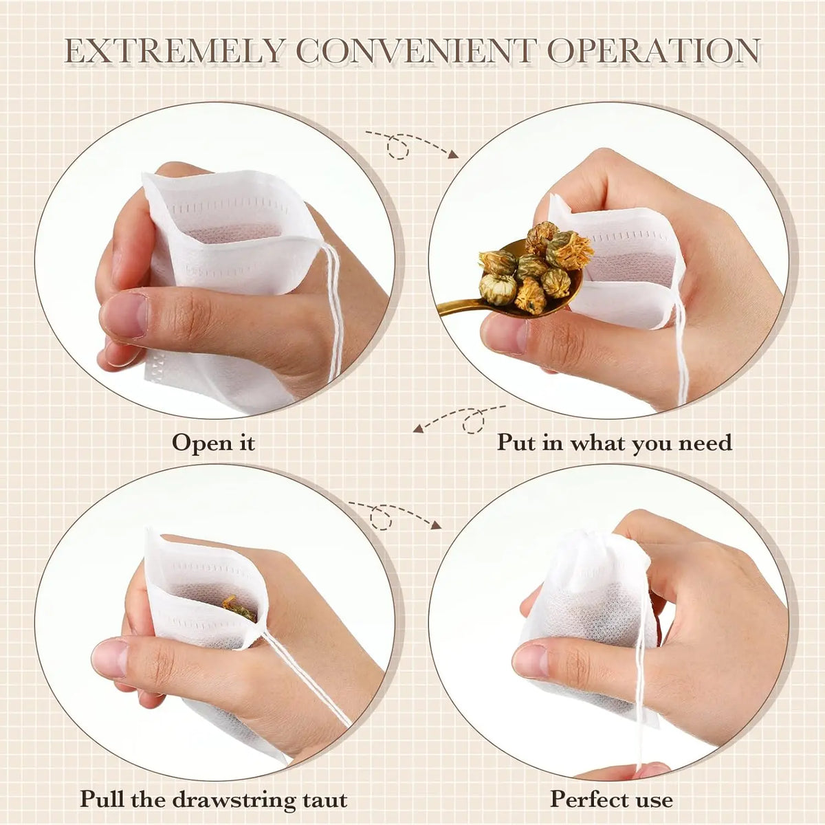 Tea Bag Disposable Tea Bag Corn Fiber Traditional Chinese Medicine Bag Non-woven Bag Fried Medicine Bag Food Grade Filter Bag Oasis Select