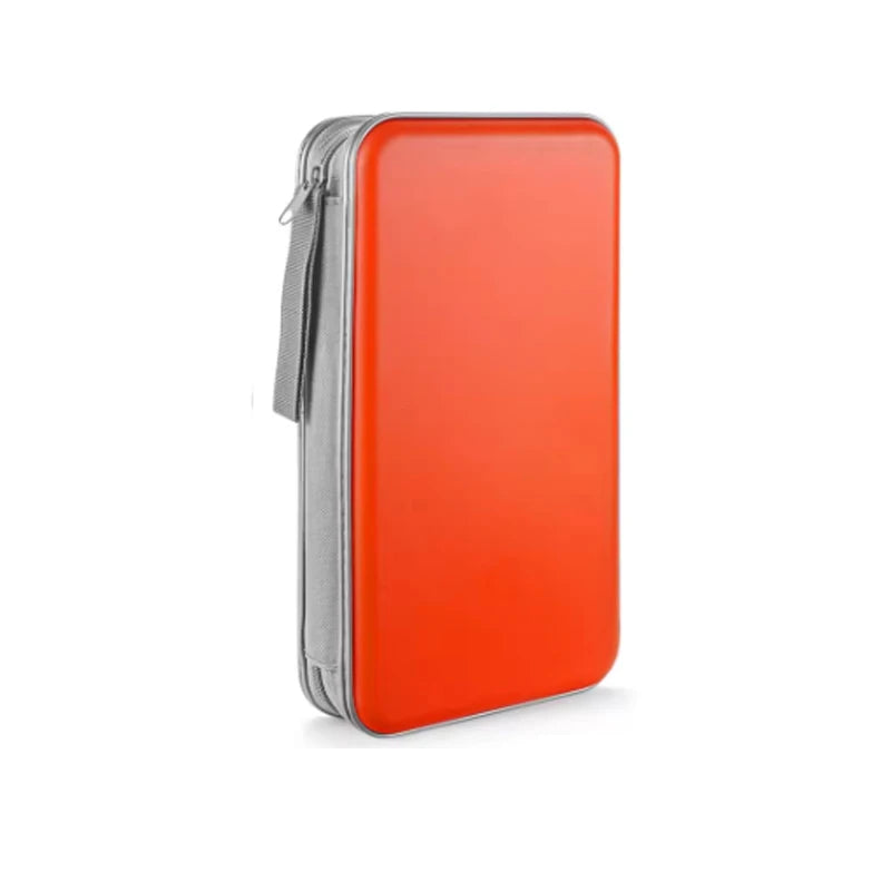 CD Case, DVD Case Holder 96 Capacity Hard Plastic CD DVD Disc Cases Storage Binder Wallet for Car Home Office Travel Oasis Select Orange