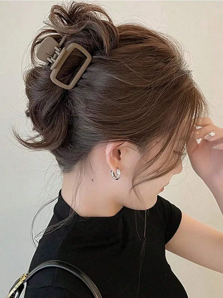 1/4PCS Women's Fashion Elegant Hair Clips Square Lightweight Hair Clips for Hairstyling Makeup Hair Claw Clips Shark Clips Oasis Select
