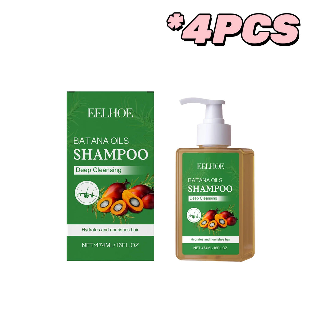 EELHOE Batana Oil Shampoo Deep Cleansing Hydrating & Nourishing Anti Hair Loss Repair Damaged Hair Growth Care Oasis Select 474ml Boxed X4PCS