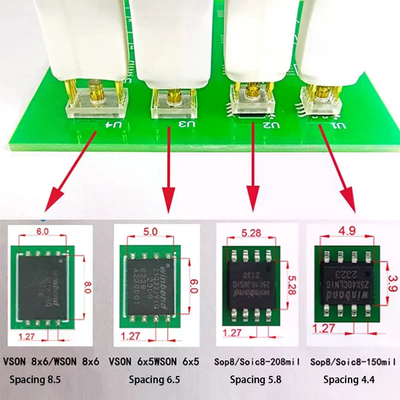 Sop8 W-son Chip Download Burn Write Probe Spring Needle Flash Eeprom Chip Burner Cable Oasis Select