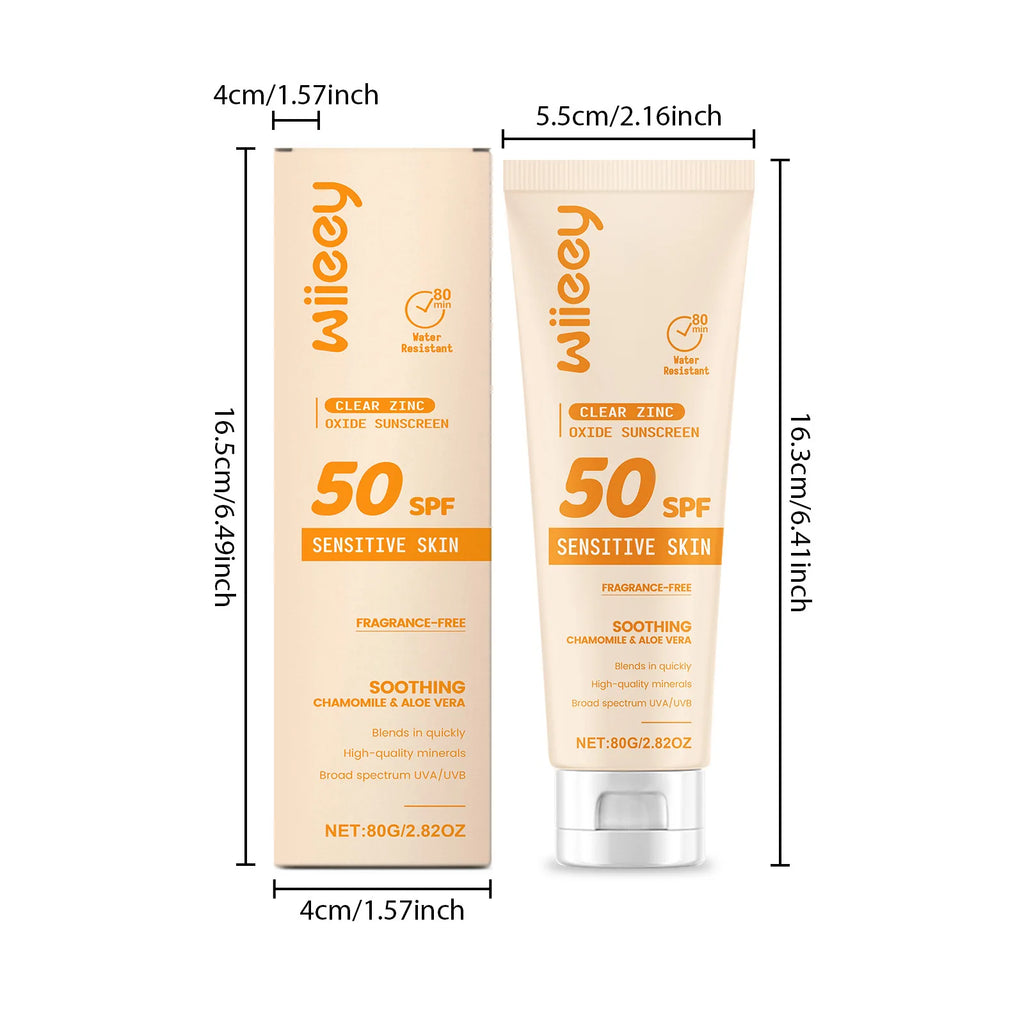 SPF 50+ Children Mild Sunscreen Cream Not Irritating Prevent UVA/UVB Sunburn Refresh Moisturize Nourish Children Sunscreen Cream Oasis Select 80g boxed