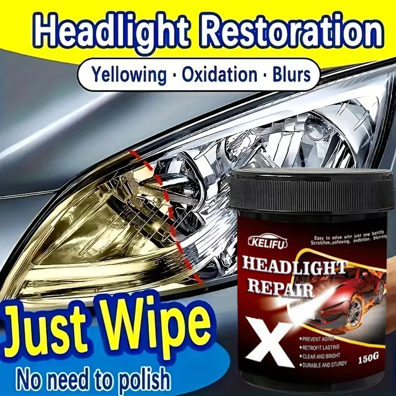 Car Headlight Restoration Polishing Kit & Cleaning Paste Headlight Restoration Kit Oasis Select