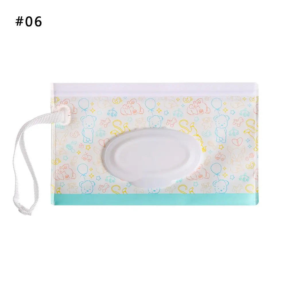1pc Useful Outdoor Flip Cover Carrying Case Portable Baby Product Stroller Accessories Wet Wipes Bag Tissue Box Cosmetic Pouch Oasis Select 6