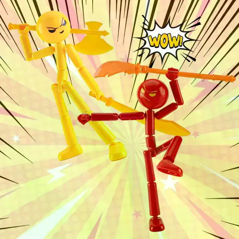 3D Printed Stickman Mannequin Action Figure, Novelty Multi-Jointed Assembled Robot Toy Set Oasis Select