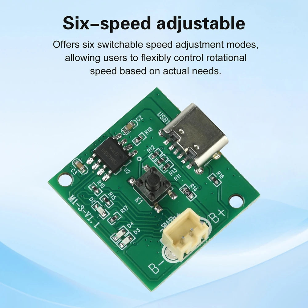 DC 3.7-4.2V Brushless ESC Mini Brushless Motor Speed Controller Handheld Fan Mini Heatsink Driver Board Six-Speed Adjustment Oasis Select