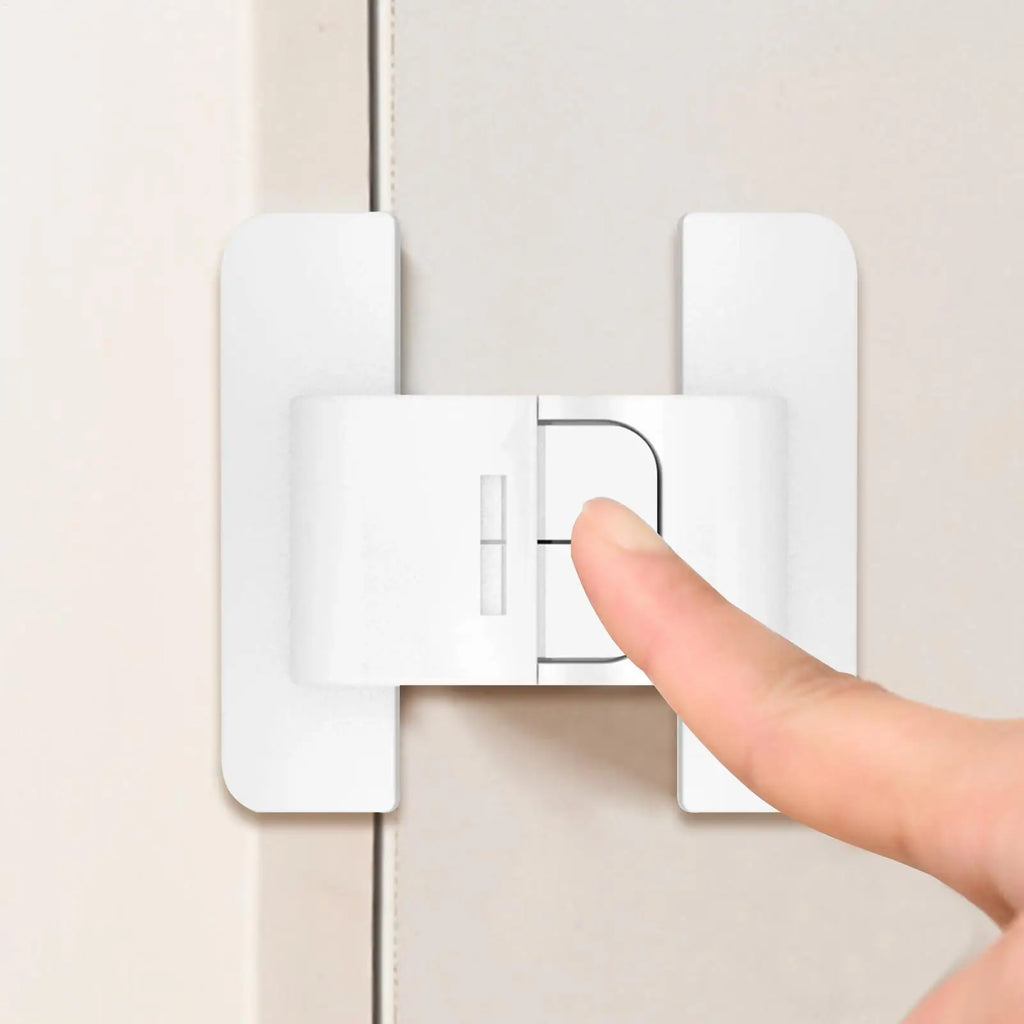 2PCS Fridge Door Lock Refrigerator Door Fixed Buckle Punch-free Self-Adhesive Fridge Door Closer Anti-open Buckle for Kitchen Oasis Select