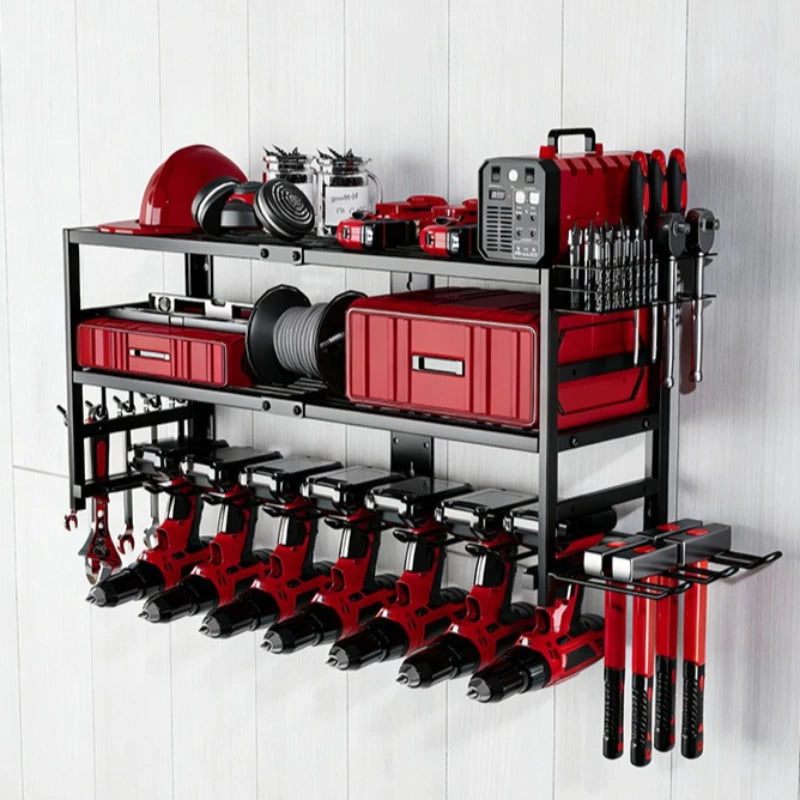 Electric tool storage rack Folding laminate Hardware tool storage rack Wall hanging Handheld electric drill rack Oasis Select