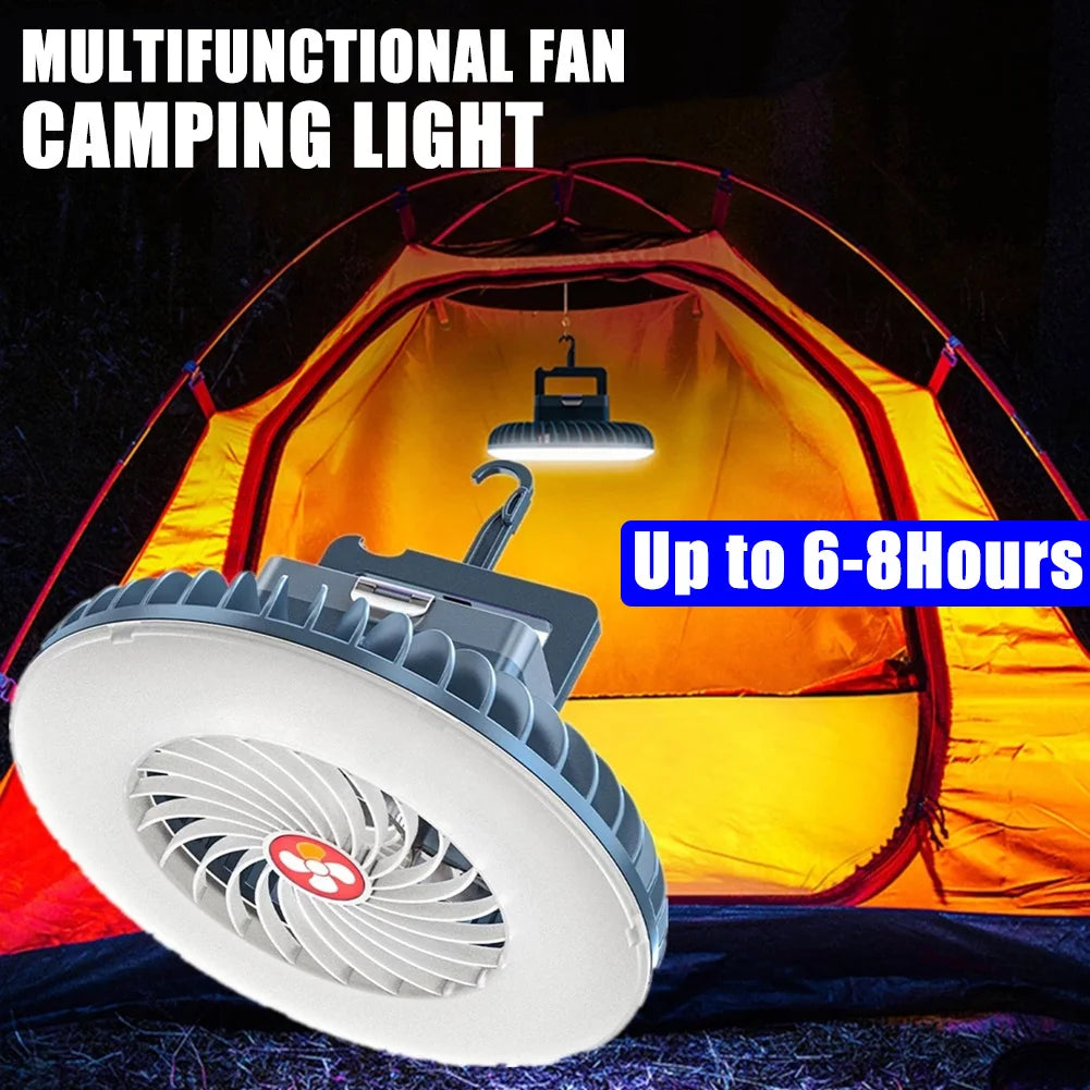 Rechargeable LED Camping Lantern Fan & Power Bank | IP68