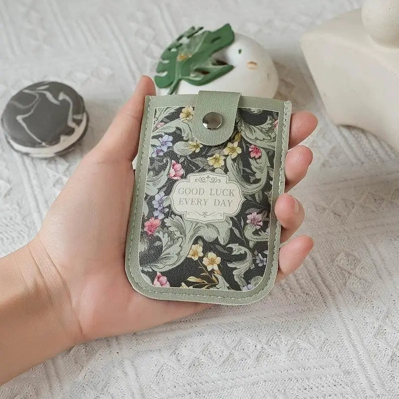 Portable Adorable Pull-out Card Holder With Multiple Card Slots - ID Card, Bank Card, Bus Card Organizer For Women Oasis Select 01