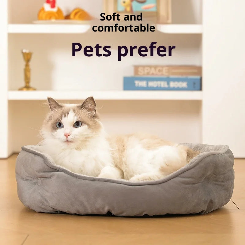 Winter Warm Round Cat Kennel Machine Washable Small Dog Dog Bed Pet Kennel Mat Cat Bed Oasis Select