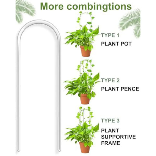 2pcs U-Shaped Acrylic Plant Climbing Frame & Support Stakes