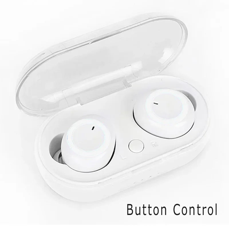 TWS Bluetooth Earphones Wireless Headset IPX7 Waterproof Deep Bass Earbuds True Wireless Stereo Headphones Sport Earphones Oasis Select white-white