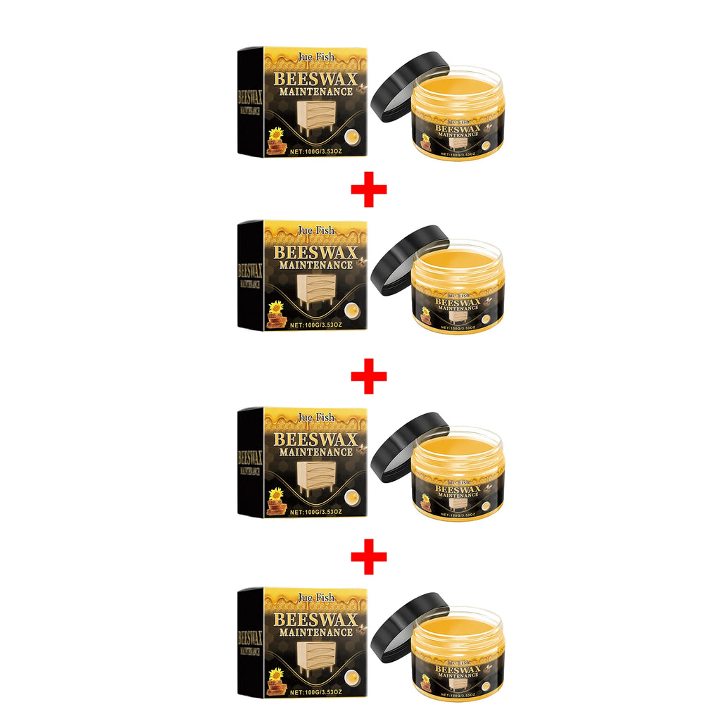 Beeswax Polishing Paste for Furniture Solid Wood Restores Luster Prevent Drying & Cracking for Wood Floor, Cabinet, Table 100g Oasis Select 4pcs