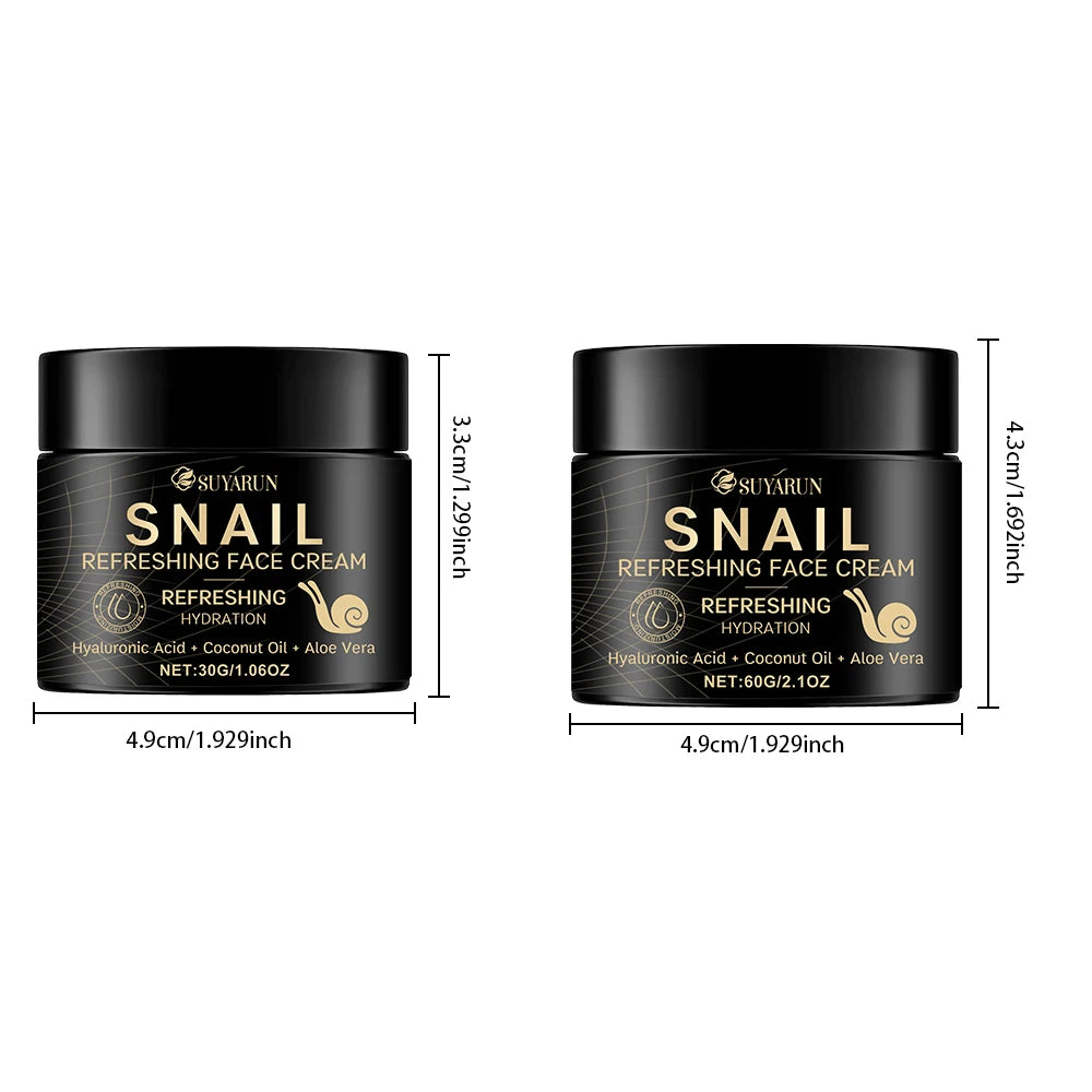 SUYARUN Retinol & Hyaluronic Acid Snail Cream - Anti-Aging Moisturizer for Face, Wrinkle Reduction, Brightening Skin Care. Oasis Select