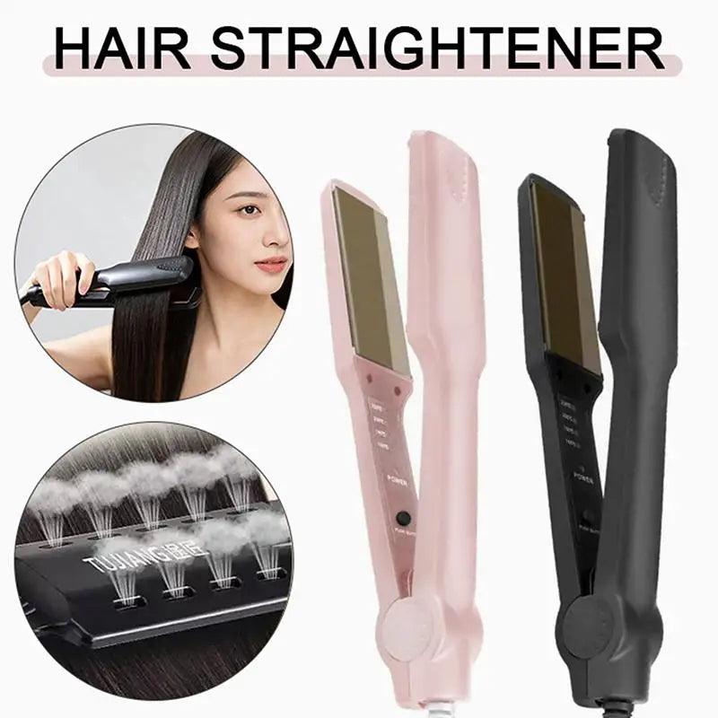 SU Hair Straightening Irons Dual Use Fast Warm-up Thermal Professional Ceramic Heating Plate For Straightening Curling Air Bangs Oasis Select
