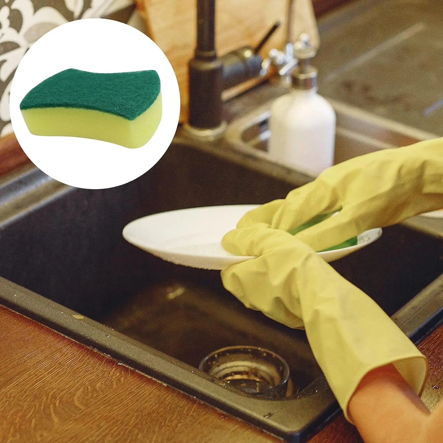 24pcs Highly Absorbent Cleaning Sponges Individually wrapped Pot Rust Stain Sponge Brush Kitchen Grease Cleaner Household Oasis Select