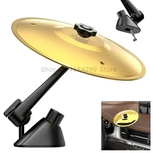 Musical Saucer Car Crash Cymbal Alloy Car Crash Drums Cymbal Air Vent Drum Mini Drum Easy To Install Clip-On Mini for Vent Oasis Select 1PCS Gold