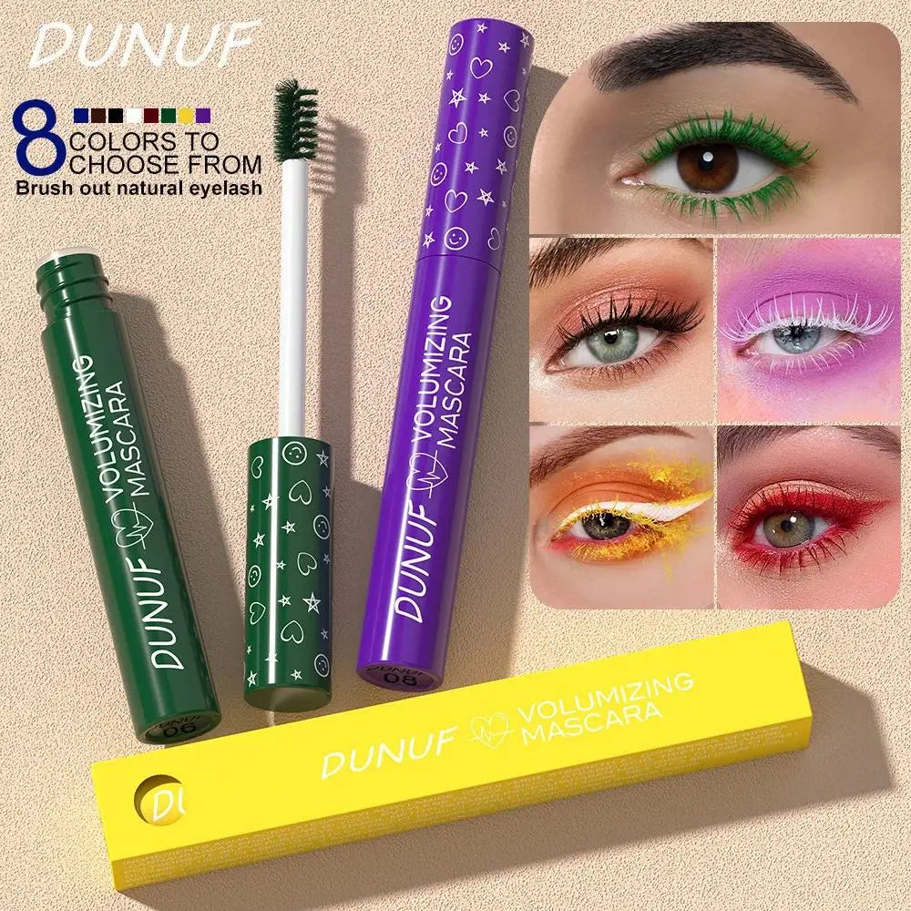 DUNUF Colorful Waterproof Mascara – Curling & Lengthening