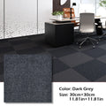 30x30cm DIY Modern Carpet Self-adhesive Anti Slip Block Fully Spread Floor Mat Bedroom Study Office Can Be Cut Oasis Select dark grey 30X30cm-20pcs