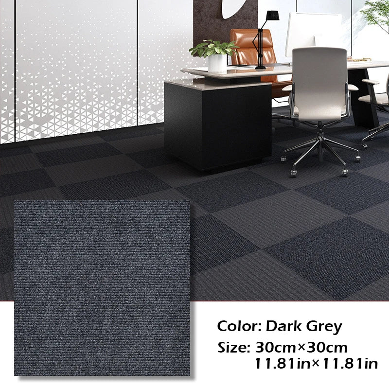 Removable Self-Adhesive Rug Square 30x30cm Peel-Off Adhesive Mat Suitable For DIY Home Decorating Hallway And Indoor Floor Tiles Oasis Select dark grey 30X30cm-30pcs